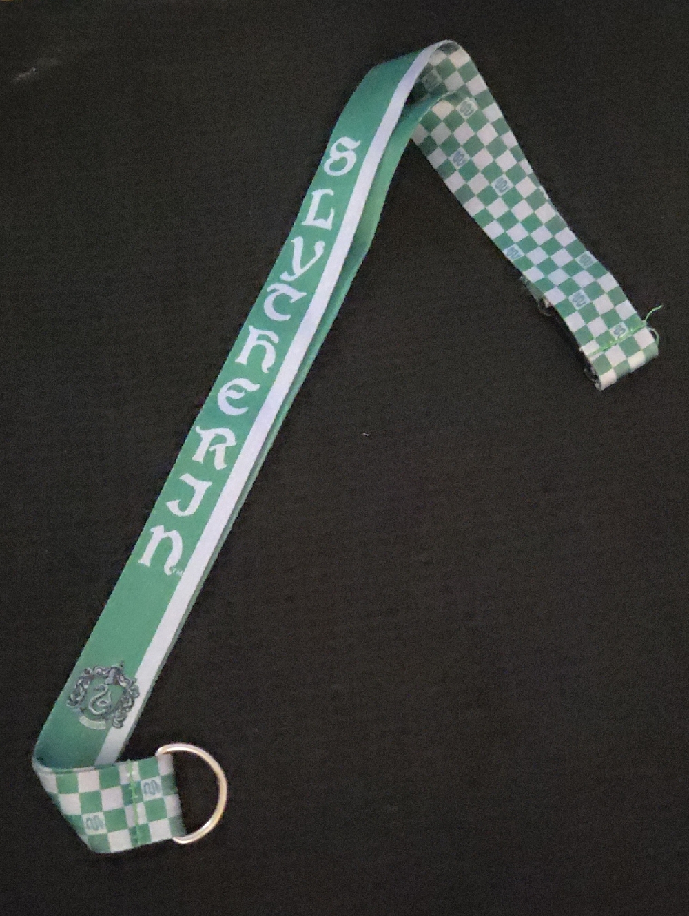 Slytherin Green Checker Lanyard